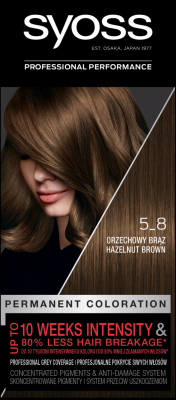 Syoss Color, farba do włosów, 5-8 orzechowy brąz