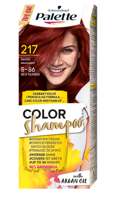 Palette Color Shampoo, koloryzujący szampon, 217 mahoń