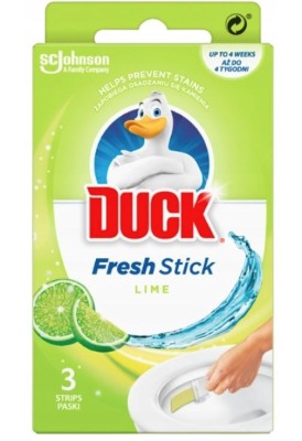 Duck Fresh Stick Lime, żelowe paski do toalety, 3 sztuki