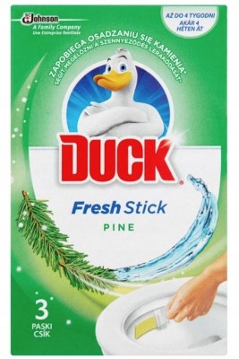 Duck Fresh Stick Pine, żelowe paski do toalety, 3 sztuki