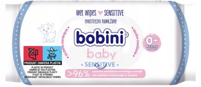 Bobini Baby Sensitive, chusteczki nawilżane dla dzieci, 60 sztuk