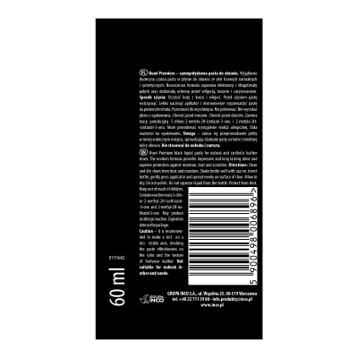 Buwi Premiere Czarna, pasta do butów, płyn  60ml