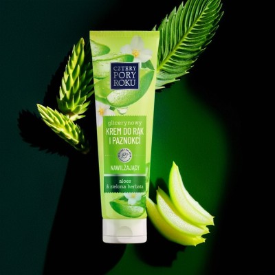 Cztery Pory Roku Aloes & Zielona Herbata nawilżający krem do rąk i paznokci 130ml
