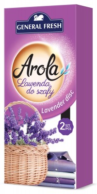 Arola,General Fresh Disc Lawendowy odświeżacz do szafy, 2 sztuki