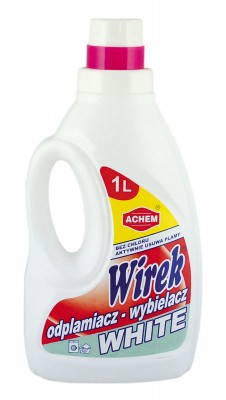 Wirek White, odplamiacz w płynie do białych tkanin, 1l