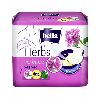 Bella Herbs Verbena, podpaski higieniczne, 12 sztuk
