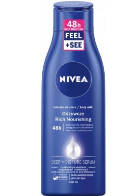 Nivea Body, odżywcze mleczko do ciała, 250ml