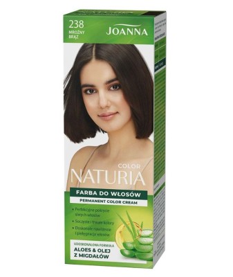 Joanna Naturia Color, farba do włosów, 238 mroźny brąz