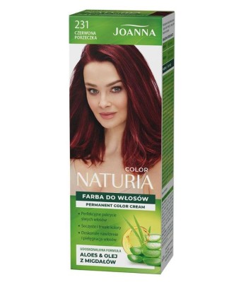 Joanna Naturia Color, farba do włosów, 231 czerwona porzeczka