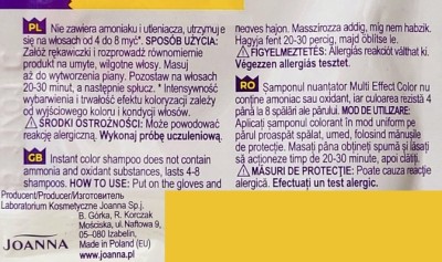 Joanna Multi Color, szampon koloryzujący w saszetce, 03 naturalny blond