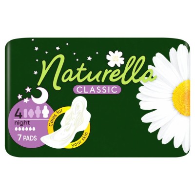 Naturella Classic Night, podpaski higieniczne ze skrzydełkami, 7 sztuk