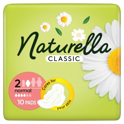 Naturella Classic Normal Plus, podpaski higieniczne ze skrzydełkami, 10 sztuk