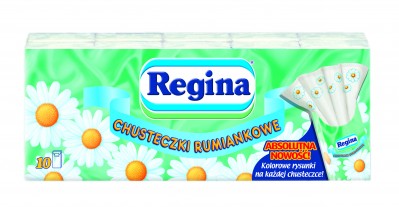 Regina, rumiankowe chusteczki higieniczne, 10 sztuk