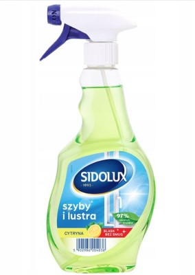Sidolux Crystal Lemon, płyn do szyb z pompką, 500ml