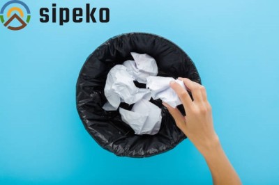 Sipeko worki na śmieci folia LDPE czarne 20mic / 50x60cm / 35 litrów / 15 sztuk