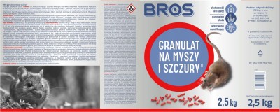 Bros trutka w granulacie na myszy i szczury 2,5kg