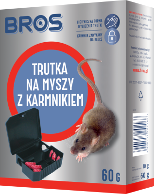 Bros karmnik z trutką na myszy 1 sztuka
