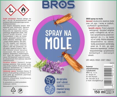 Bros środek na mole spray 150ml