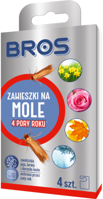 Bros Cztery Pory Roku zawieszka na mole odzieżowe - 4 sztuki