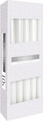 Bispol Aura s30-090 BIAŁA świeca stołowa stożek - 10 sztuk