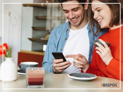 Bispol Aura snk80-67 WANILIA trójkolorowa świeca zapachowa w szkle - 32H