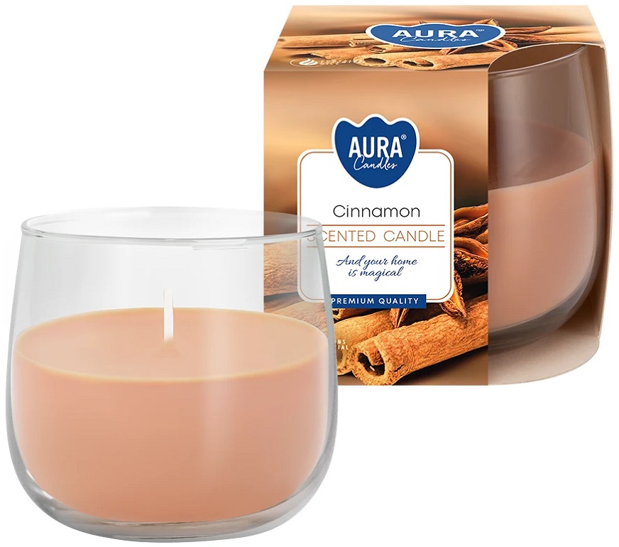 Bispol Aura sn71-65 CYNAMON świeca zapachowa w szkle - 24h