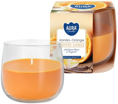 Bispol Aura sn71-37 WANILIA - POMARAŃCZA świeca zapachowa w szkle - 24h