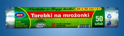Lux, torebki na mrożonki, 20x30cm, 50 sztuk, 2l