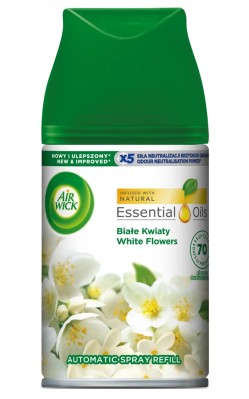 Air Wick Freshmatic, Białe Kwiaty, samouwalniający odświeżacz powietrza, zapas, 250ml