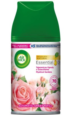 Air Wick Freshmatic, Tajemnicze Ogrody z Dzieciństwa, samouwalniający odświeżacz powietrza, zapas, 250ml