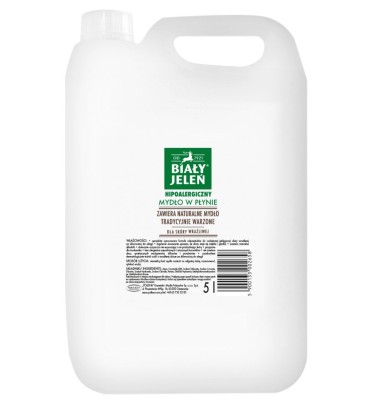 Biały Jeleń Hipoalergiczny, mydło w płynie, zapas  5l