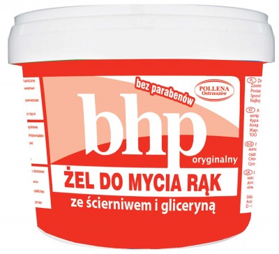 Bhp Pollena Ostrzeszów, żel do mycia rąk ze ścierniwem, 500g