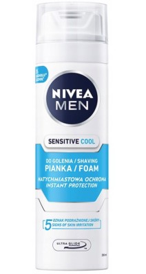 Nivea Men Sensitive Cool, chłodząca pianka do golenia, 200ml