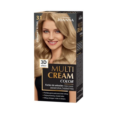 Joanna Multi Cream Color, farba do włosów, 31 piaskowy blond