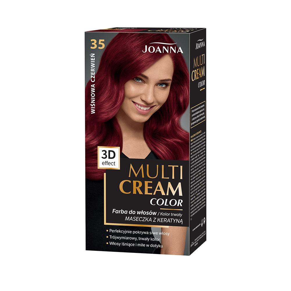Joanna Multi Cream Color, farba do włosów, 35 wiśniowa czerwień