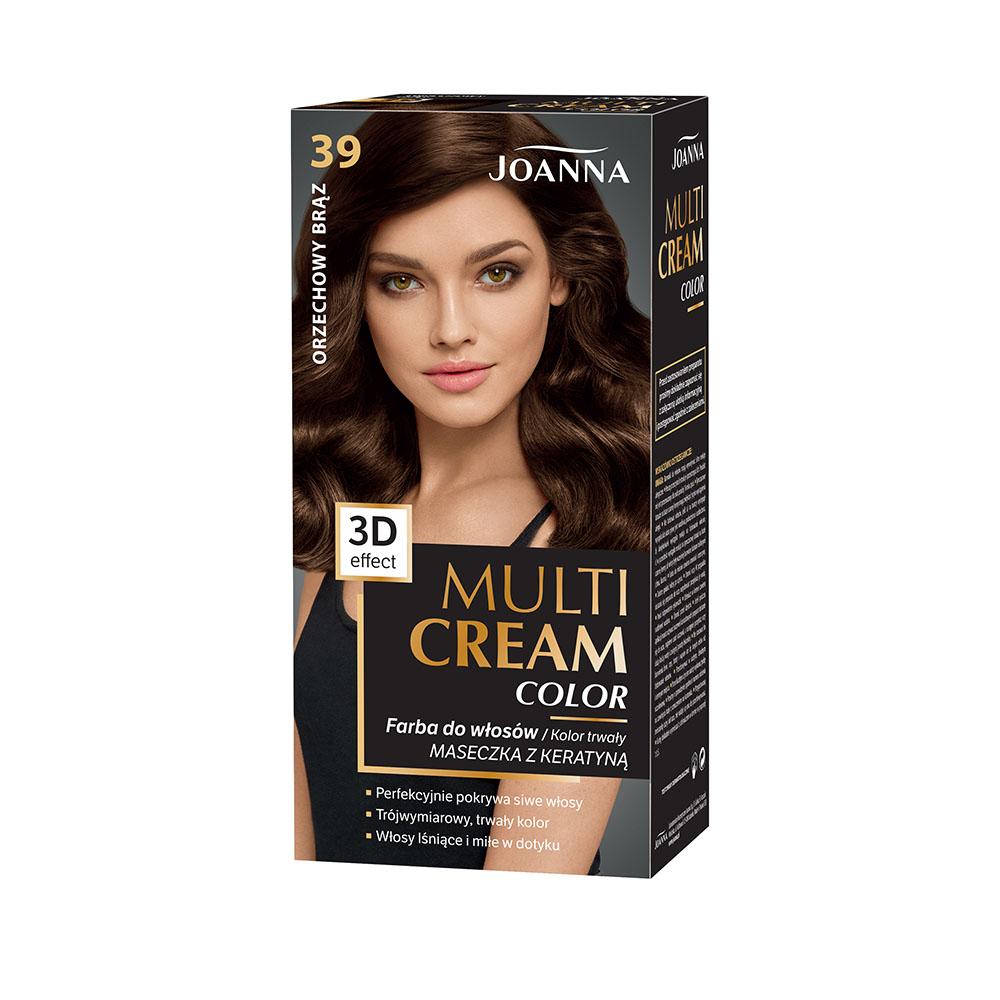 Joanna Multi Cream Color, farba do włosów, 39 orzechowy brąz