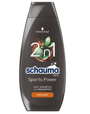 Schauma Men, Sport, szampon dla mężczyzn do włosów i ciała , 400 ml