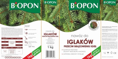 Bopon nawóz granulowany do iglaków przeciw brązowieniu igieł BiOPON 1kg