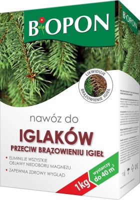 Bopon nawóz granulowany do iglaków przeciw brązowieniu igieł BiOPON 1kg