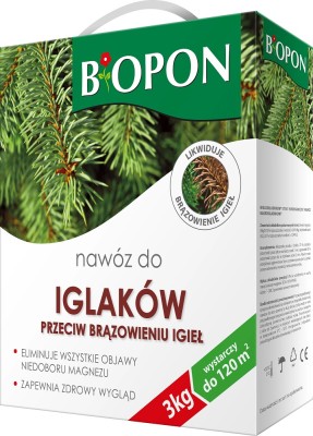 Bopon nawóz granulowany do iglaków przeciw brązowieniu igieł BiOPON 3kg