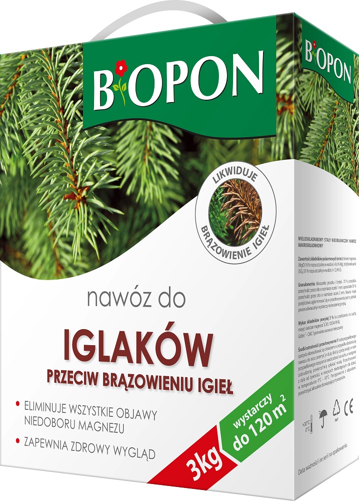 Bopon nawóz granulowany do iglaków przeciw brązowieniu igieł BiOPON 3kg