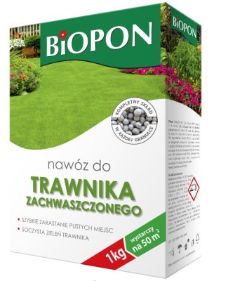 Biopon, nawóz granulowany do trawnika zachwaszczonego, 1kg