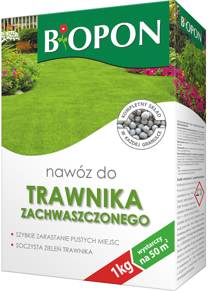 Bopon nawóz granulowany do trawnika zachwaszczonego BiOPON 1kg