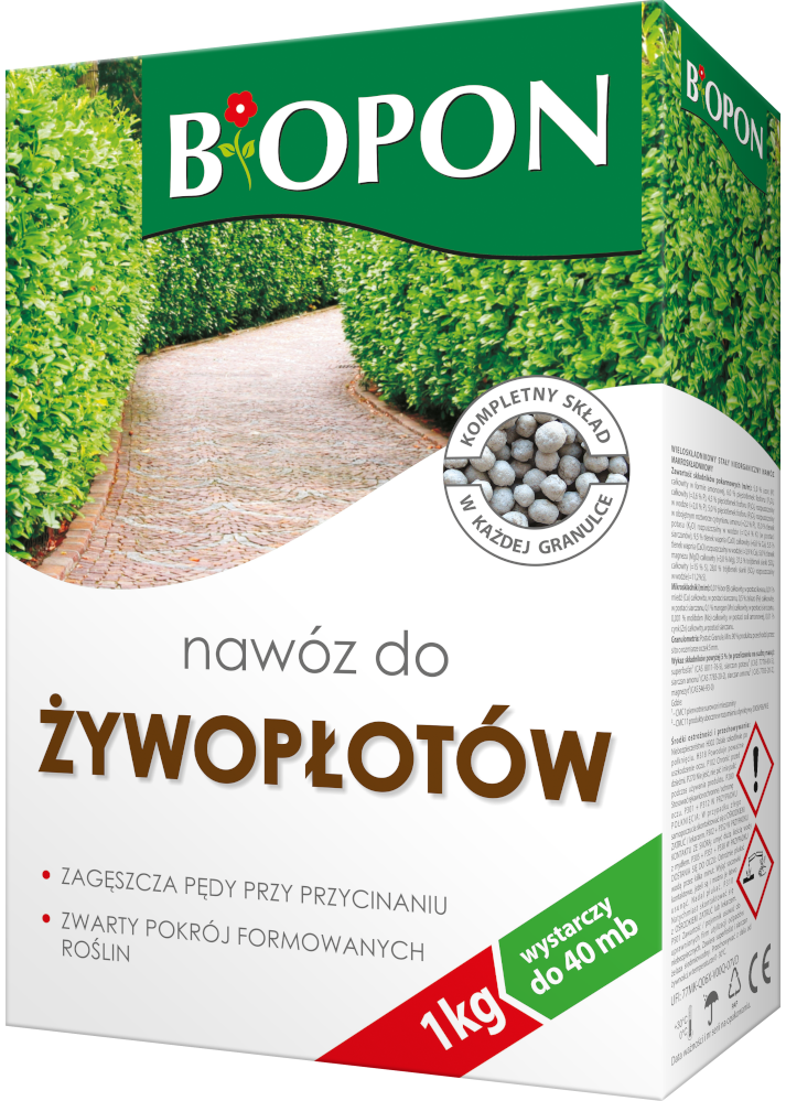 Bopon nawóz granulowany do żywopłotów BiOPON 1kg