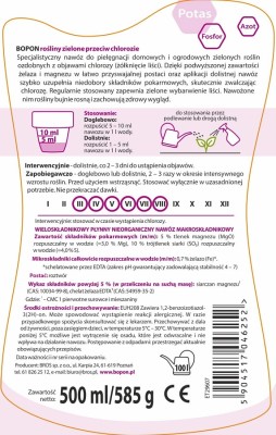 Bopon nawóz w płynie do roślin zielonych przeciw chlorozie BiOPON 500ml