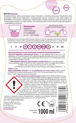 Bopon nawóz w płynie do warzyw BiOPON 1l