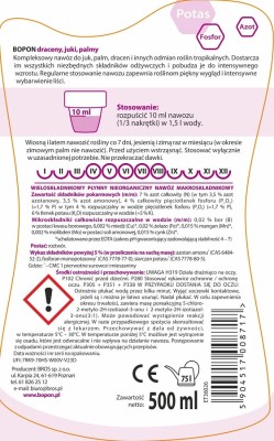Bopon nawóz w płynie do juki draceny palmy BiOPON 500ml