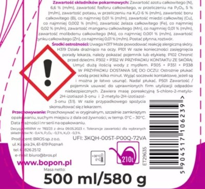 Biopon, żelowy nawóz mineralny do storczyków, 500ml