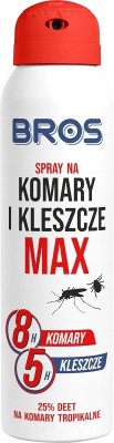 Bros Max środek odstraszający komary i kleszcze w sprayu 90ml