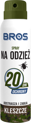 Bros środek na odzież odstraszający kleszcze w sprayu 90ml